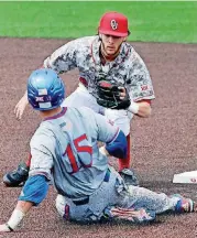  ?? [PHOTO BY STEVE SISNEY, THE OKLAHOMAN] ?? Oklahoma shortstop Brandon Zaragoza made an impression with his glove last season. The Westmoore product begins his second season with the Sooners on Friday when OU plays Indiana.