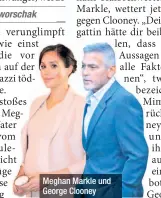  ??  ?? Meghan Markle und George Clooney