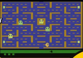  ??  ?? » [Atari 2600] Tod’s Pac-man added an eye for the onscreen character before any other game had done so. Call it a wink.