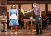  ??  ?? Lenne Klingaman and Jeremy Morse perform in the national tour of “Waitress” at Playhouse Square in Cleveland.