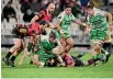  ?? GETTY IMAGES ?? Nick Crosswell pushes forward in a much-improved effort from Manawatu¯ .