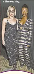  ??  ?? Samira Wiley (below right), who broke fans’ hearts in “Orange Is the New Black” as Poussey Washington, traded in her prison garb for a sexy pantsuit at the Christian Siriano fashion show. Wiley’s plus-one was her fiancée, “OITNB” writer Lauren Morelli...