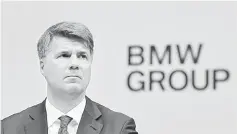  ?? — AFP ?? Harald Krueger, CEO of German car maker BMW, looks on during a press conference to present the group’s financial results for 2018, on March 20, 2019 in Munich, southern Germany.
