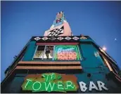  ??  ?? The Tower Bar in City Heights has not been open since summer. State reopening rules required bars to serve food, which it does not.