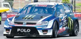 ?? Ledbitter Picture: Dave ?? FAVOURITE. World Rallycross champion Johan Kristoffer­sson in his 400kW VW Polo will be the one to beat at Carnival City.