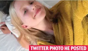  ??  ?? Tragedy: Iris, 15, was killed in an accident on the family farm TWITTER PHOTO HE POSTED