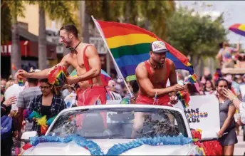  ?? DAMON HIGGINS/THE PALM BEACH POST ?? Palm Beach Pride will take place Saturday and Sunday at Bryant Park in Lake Worth.
