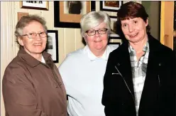  ?? Photo by Michelle Cooper Galvin ?? St Margaret, Ann and Anne Bartlett enjoying the Coffee Morning in aid of Strictly Come Dancing in JM Reidy’s.