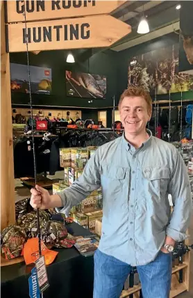  ??  ?? Keen angler David Scott co-owns the newest Hunting & Fishing store, on the North Shore. He’s owned businesses in the UK, and been involved in fishing guiding and hunting estates, so this venture combines business with his outdoors interests.