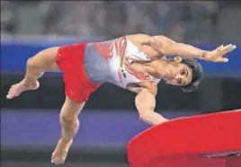  ?? GETTY ?? ■ Ashish Kumar, CWG and Asiad medallist, had a narrow escape from injury due to faulty landing.