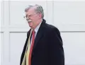  ??  ?? AP Former national security adviser John Bolton has come under attack by the president’s defense team.