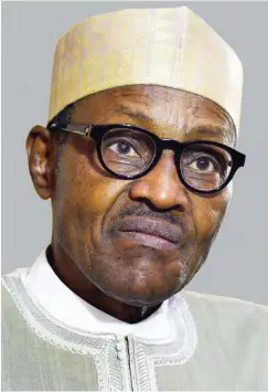  ??  ?? President Muhammadu Buhari