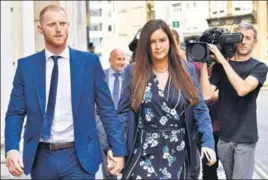  ?? AFP ?? Ben Stokes (left) and wife Clare leave Bristol Crown Court on Thursday.