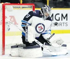  ?? MARK HUMPHREY/THE ASSOCIATED PRESS ?? Winnipeg goalie Connor Hellebuyck, a Vezina Trophy finalist, may not win the award by season’s end, but could be lifting an even bigger prize if the Jets eliminate Nashville.