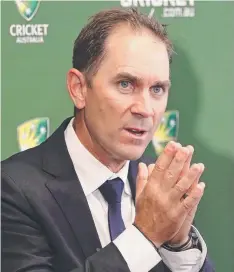  ??  ?? Australia’s new coach Justin Langer. Picture: GETTY IMAGES