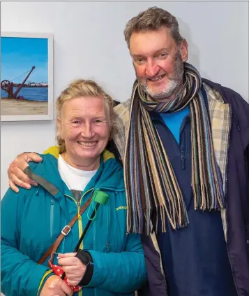  ??  ?? David and Claire O’Donoghue at the launch of the new book about the life of Kevin Barry at Signal Arts.