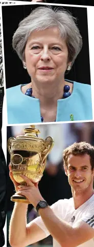  ?? ?? ... from top, McCartney and Lennon, Theresa May and Sir Andy Murray