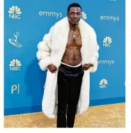  ?? BRIAN VAN DER BRUG / LOS ANGELES TIMES / TNS ?? Jerrod Carmichael arrives at the 74th Primetime Emmy Awards at the Microsoft Theater in Los Angeles on Sept. 12, 2022.