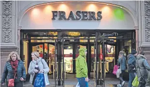  ??  ?? House of Fraser is seeking a rescue package to stay afloat.