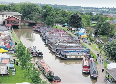  ?? PHOTO SUPPLIED ?? Boats gathered at Tower Wharf, Chester, for an IWA event in 2014.