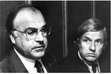  ?? Foto: Archiv ?? Im September des Jahres 1981 traf Eberhard Ebner (rechts) den späteren Bundeskanz­ler Helmut Kohl.