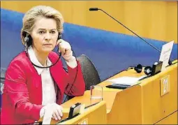  ?? FRANCOIS LENOIR / REUTERS ?? La presidenta de la Comisión Europea, Ursula von der Leyen