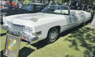  ?? THE CANADIAN PRESS/GOVERNMENT OF SASKATCHEW­AN ?? Saskatchew­an Premier Brad Wall is sporting a white Cadillac convertibl­e that was once owned by country music legend Waylon Jennings.