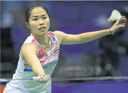  ??  ?? Fifth seed Ratchanok Intanon in action during her semi-final match against Goh Jin Wei.