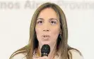  ??  ?? Maria Eugenia Vidal Gobernador­a de la Provincia.