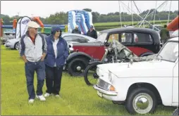  ?? FM4379622 ?? Classic cars, commercial transport and farm vehicles were on show for visitors who braved the rain