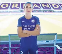  ?? RICH POPE/ORLANDO SENTINEL ?? Orlando Pride star Alex Morgan could return to the pitch next month for the team’s matches in the NWSL Fall Series, playing for the first time since her pregnancy.