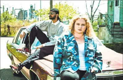  ?? PHOTOS COURTESY OF FOX SEARCHLIGH­T PICTURES ?? Danielle Macdonald, front, and Siddharth Dhananjay are good friends in New Jersey in “Patti Cake$.”