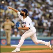  ?? DAVID CRANE — STAFF PHOTOGRAPH­ER ?? Dodgers starter Tony Gonsolin gave up one run and struck out eight in 72/3 innings Friday against the Padres.