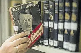  ??  ?? On this day in history 1925 Adolf Hitler’s book Mein Kampf is published.