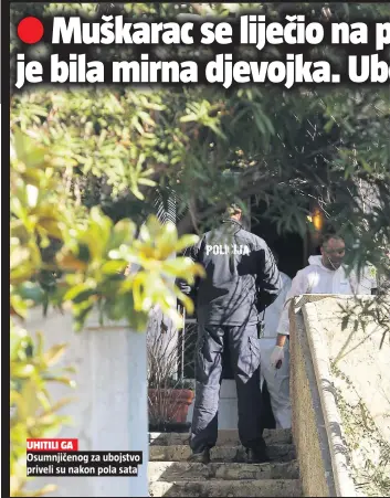  ??  ?? UHITILI GA
Osumnjičen­og za ubojstvo priveli su nakon pola sata