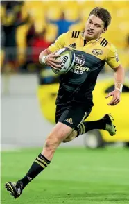  ??  ?? Beauden Barrett has taken his game up several notches in recent weeks for the Hurricanes.