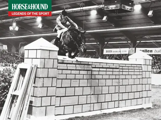  ??  ?? Above: Double Brandy was another of Graham’s top rides, who claimed both the grand prix and puissance at Dublin in 1979