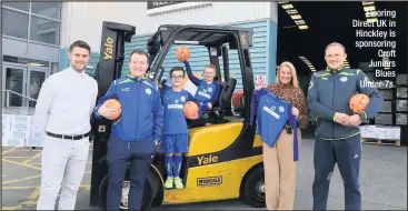  ??  ?? Flooring Direct UK in Hinckley is sponsoring Croft Juniors Blues Under-7s.