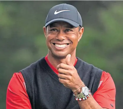  ?? Picture: AP. ?? Tiger Woods after winning the Zozo Championsh­ip in Japan to claim his 82nd title.