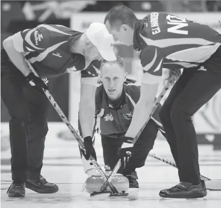  ?? MICHAEL BURNS ?? Brad Jacobs of Sault Ste. Marie, Ont., will try to win his second Olympic men’s curling trials beginning Saturday in Ottawa.