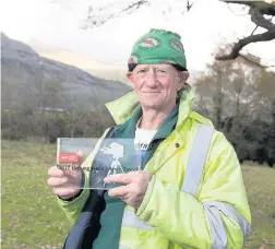  ?? Picture: STEVE POPE ?? ● BBC Wales Unsung Hero Award winner Mike Blake of Eryri Harriers