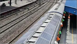  ??  ?? Introducti­on of renewable resources in running railways has created an opportunit­y for greater efficiency for Indian Railways