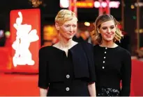  ??  ?? British actress Tilda Swinton (left) and her daughter actress Honor Swinton Byrne pose on the red carpet ahead of the screening for the film “The Souvenir” at the 69th Berlinale film festival. — AFP