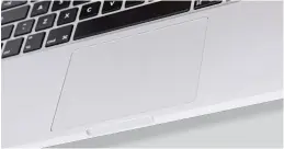  ??  ?? It feels like the Force Touch trackpad presses down into the MacBook’s body, but it really doesn’t move at all.