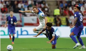  ?? Photograph: Tom Jenkins/The Guardian ?? England delivered jetlag-ball against USA as they failed to reproduce any of the excitement from their emphatic win over Iran.