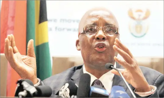  ??  ?? EQUALITY: Minister of Health Dr Aaron Motsoaledi says National Health Insurance, once implemente­d, will correct the wrongs the the country’s healthcare system.