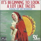  ??  ?? A mock album cover featuring chef Matt Richardson was among the social-media promotions for Boca Bistro takeout specials.