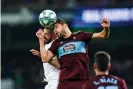  ??  ?? Celta’s Nestor Araujo goes up for a header. Photograph: Quality Sport Images/ Getty Images