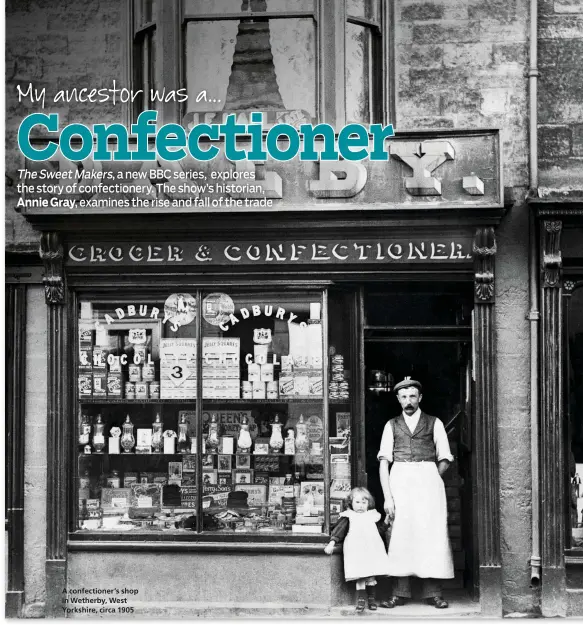  ??  ?? A confection­er’s shop in Wetherby, West Yorkshire, circa 1905