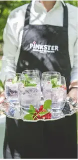  ??  ?? Unlike some pink gins that focus on colour rather than flavour, the secret to making Pinkster Gin is all down to its plump, fresh raspberrie­s. Grown locally and sustainabl­y in the heart of Cambridges­hire on rows and rows of bushes, they’re one of three botanicals added to the core spirit that are then macerated and muddled